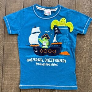 Blue Turtle Pirate Kids Solvang Tee